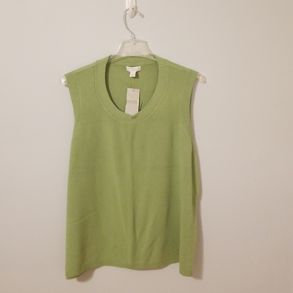 NWT Charter Club Moss Green Shell 3X